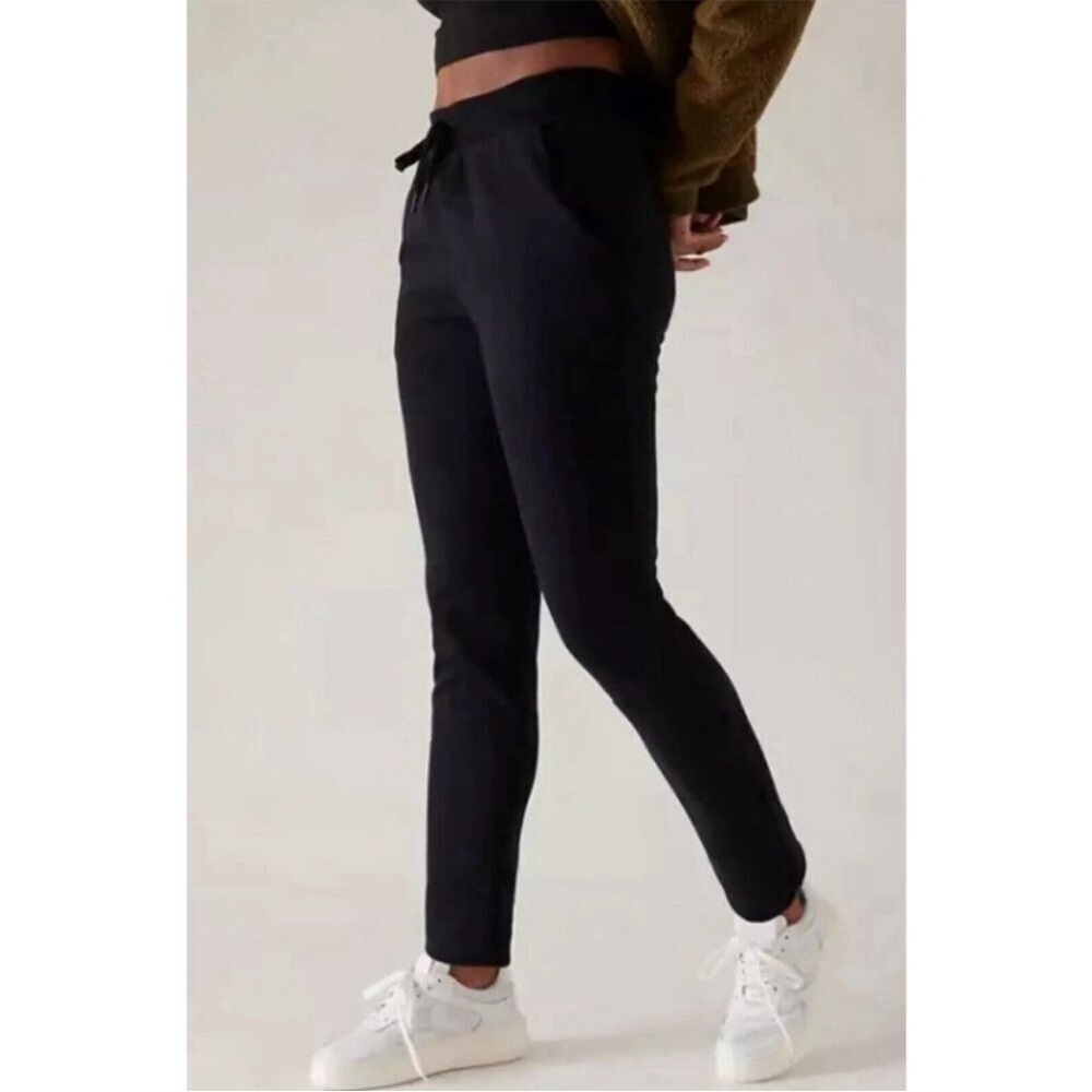 Athleta | Cozy Karma Zip Pants | Black | Size SPetite